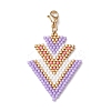 Handmade Loom Pattern Seed Beads Pendants Decoration HJEW-MZ00013-1