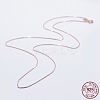 925 Sterling Silver Box Chain Necklaces STER-F039-40cm-03RG-3