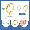12Pcs 2 Colors Brass Clip-on Hoop Earring Findings KK-FS0001-48-4