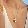 1pc Brass Chain with Alloy Letter Pendants Necklaces NJEW-LP0001-41J-G-4