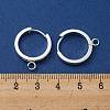 201 Stainless Steel Huggie Hoop Earrings Findings STAS-A167-01O-S-3