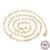 925 Sterling Silver Paperclip Chain Necklace NJEW-I124-006-4