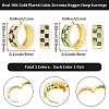 2 Pairs 2 Colors Rack Plating Brass Hoop Earrings EJEW-BBC0002-11-2