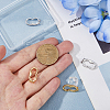 4Pcs 2 Colors Brass Micro Pave Clear Cubic Zirconia Peanut Twister Clasps KK-HS0001-22-3