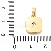Brass Micro Pave Cubic Zirconia Pendents KK-M303-01G-08-3