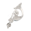 Mermaid Alloy Rhinestone Brooches for Backpack Clothes LS-PALLOY-D361-24P-02-2