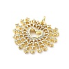 Brass Micro Pave Cubic Zirconia Pendants KK-Q006-35G-03-2