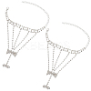 2Pcs Crystal Rhinestone Tennis Ring Bracelet BJEW-CN0001-17B-1