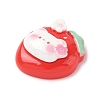 Strawberry Bear Theme Opaque Resin Cabochons CRES-D301-01F-2