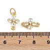 Brass Pave Clear Cubic Zirconia Cross Links KK-A269-57G-3