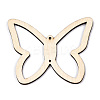Unfinished Natural Poplar Wood Connector Charms WOOD-TAC0012-15-2