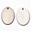 Unfinished Natural Poplar Wood Pendants WOOD-S045-111-2