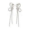 Crystal Rhinestone & Clear Cubic Zirconia Stud Earrings LS-EJEW-C037-01F-P-1
