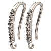 Rack Plating Brass Pave Cubic Zirconia Earring Hooks KK-O143-20P-1
