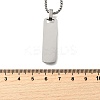 304 Stainless Steel Blank Pendant Necklaces NJEW-P329-04E-P-5