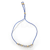 Adjustable Natural Gemstone & Brass Beaded Slider Bracelets for Women DZ3322-1-3