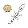 Halloween Skull & Key Alloy Pendant Decorations HJEW-JM02219-3