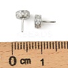 Brass Micro Pave Clear Cubic Zirconia Peg Bails KK-C107-12P-3
