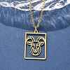304 Stainless Steel Necklace LS-NJEW-D330-01G-10-4