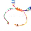 Adjustable Nylon Cord Braided Bead Bracelet BJEW-JB05729-04-3