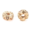 Brass Micro Pave Clear Cubic Zirconia Beads KK-U028-26G-2