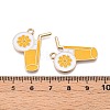 Rack Plating Alloy Enamel Pendants ENAM-N056-419-3