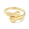 Brass Open Cuff Rings for Women RJEW-E292-20G-2