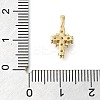 Brass Pave Clear Cubic Zirconia Pendants KK-M101-01G-06-3