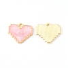 Light Gold Plated Alloy Enamel Pendants ENAM-R136-48C-2