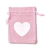 12Pcs 12 Styles Valentine's Day Printed Rectangle Burlap Cloth Packing Pouches X1-ABAG-U006-02C-2