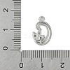 Brass Crystal Rhinestone Letter Links Connector Charms KK-S395-06P-G-3