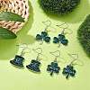3 Pair 3 Style Saint Patrick's Day Alloy Enamel Dangle Earrings with Brass Pins for Women EJEW-JE05347-2