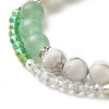 Moon and Star Charm Multi-strand Bracelet BJEW-TA00033-02-5