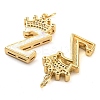 Brass Micro Pave Clear Cubic Zirconia Pendants KK-G498-01Z-02-2