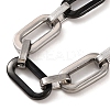 201 Stainless Steel Oval Link Chain Bracelets BJEW-B078-69EBP-2