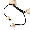 Starfish & Turtle Synthetic Turquoise Braided Beaded Bracelets BJEW-JB10926-03-4