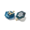 Natural Apatite Faceted Pendants G-P585-01G-08-2