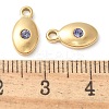 304 Stainless Steel with Rhinestone Charms STAS-Q345-15G-02-3