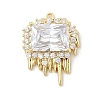 Brass Micro Pave Cubic Zirconia Pendants KK-E791-25G-1
