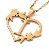PVD Vacuum Plating 201 Stainless Steel Pendant Necklaces NJEW-R267-02J-G-4