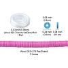 7Strands 7 Colors Flat Round Handmade Polymer Clay Beads CLAY-FS0001-28-5