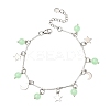 Stainless Steel and Natural & Dyed Malaysia Jade Charm Bracelets BJEW-JB12418-03-2