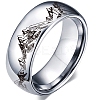 Non-Tarnish Mountains Stainless Steel Finger Rings PW-WGB06D8-01-1