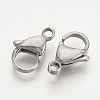 Tarnish Resistant 304 Stainless Steel Lobster Claw Clasps STAS-T029-15-2