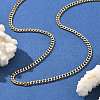 3.5MM 304 Stainless Steel Curb Chain Necklaces NJEW-T016-10G-2