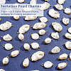 ARRICRAFT 100Pcs 5 Style ABS Plastic Imitation Pearl Beads Pendant KY-AR0001-12-4