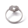 Non-Tarnish 201 Stainless Steel Hollow Out Heart Adjustable Ring for Women RJEW-C045-02P-3