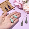 3 Pairs 3 Style Brass Teardrop Dangle Earrings EJEW-YW0001-11A-5