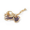 Resin Butterfly Brooch Pin with Crystal Rhinestone X-JEWB-P016-05KCG-01-4