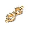 Ion Plating(IP) 304 Stainless Steel Crystal Rhinestone Connector Charms STAS-Z065-01G-2
